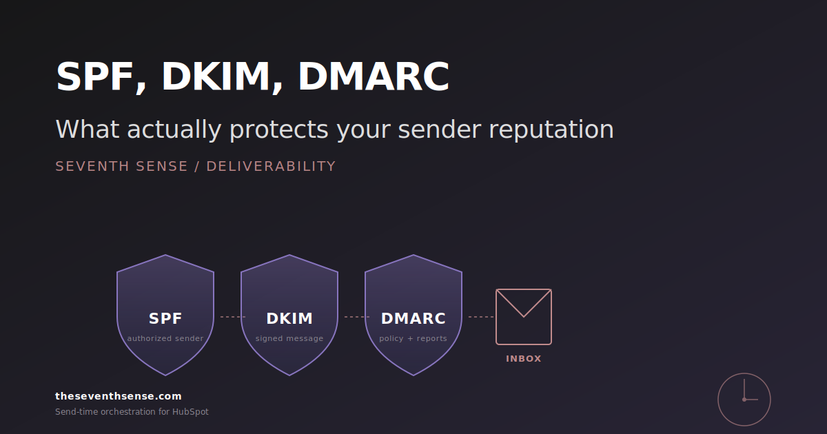 SPF DKIM and DMARC for HubSpot sender reputation